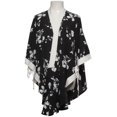 Kimono (Black, White) from Studio Clothing Polyester, Viscose