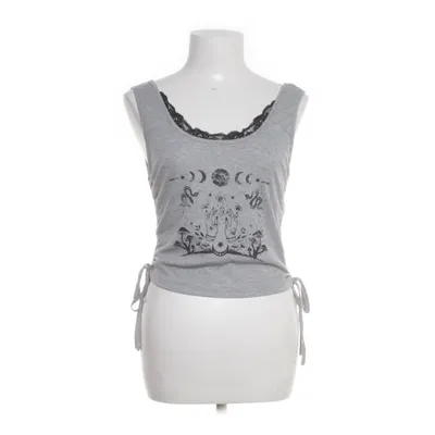 Crop top (Grijs, Zwart) van Cider Elastaan, Polyester, Viscose