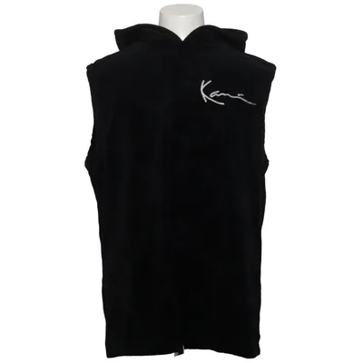 Kurzärmeliger Hoodie (Schwarz) von Kani Baumwolle, Polyester