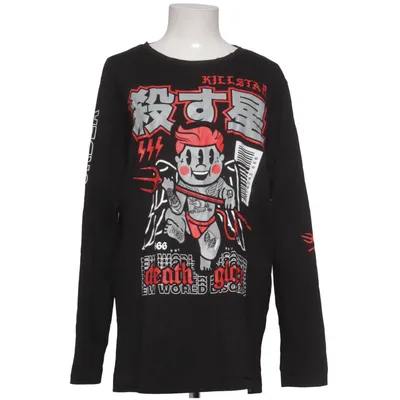 Langærmet t-shirt (Sort, Flerfarvet) fra Killstar Bomuld