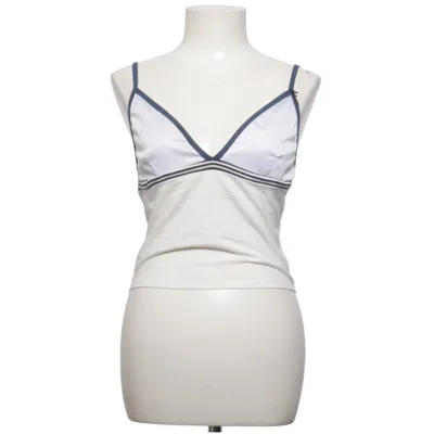 Tank Top (White, Blue) from BDG by Urban Outfitters Cotton, Elastane, Polyester