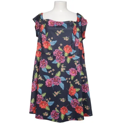 Dress (Black, Multicolored) from New Look Curves Elastane, Polyester