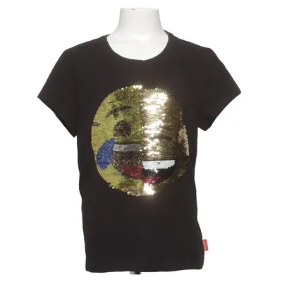 T-shirt (Noir) de Emoji Coton, Élasthane