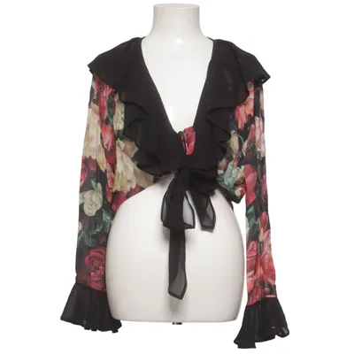 Wrap blouse (Black, Multicolored) from Nicowa Viscose