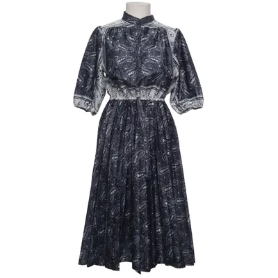 Slå-om-kjole (Blå, Hvid) fra Eurofashion