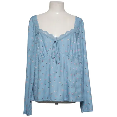 Top (Blue, Multicolored) from Shein Curve Elastane, Polyester