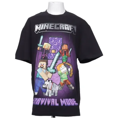 T-shirt (Noir, Multicolore) de Minecraft Coton, Élasthane