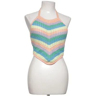 Halterneck top (Orange, Flerfarvet) fra Stradivarius Bomuld