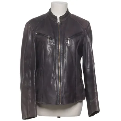 Leren jack (Lila) van Saki Collection Leer, Polyester