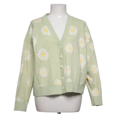 Cardigan (Vert, Blanc, Jaune) de May Acrylique, Polyamide, Polybutylène