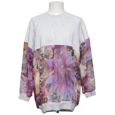 Sweatshirt (Grå, Lilla, Flerfarvet) fra Milk.it Bomuld, Polyester