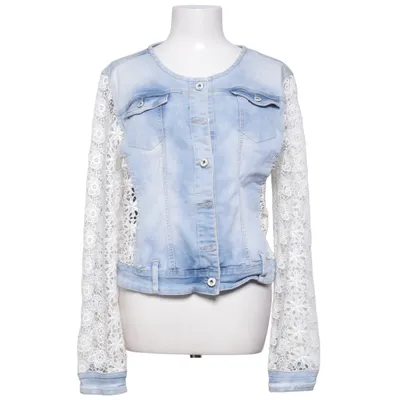 Denimjakke (Blå, Hvid)