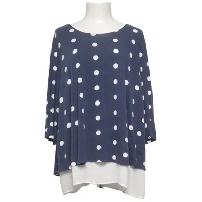 Haut (Bleu, Blanc) de KiK Élasthane, Polyester, Viscose
