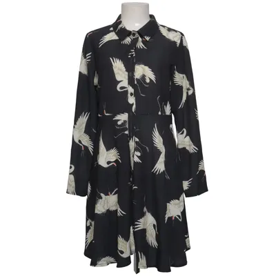 Shirt dress (Black, White) from Perla Nera Polyester