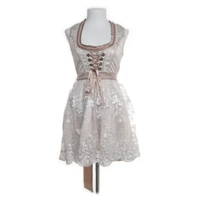 Dirndl (Beige, Vit) från Viva Couture Elastan, Polyester