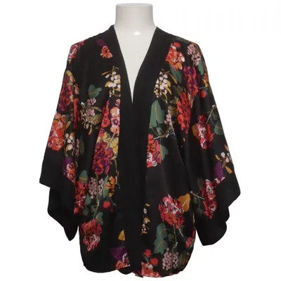 Kimono (Zwart, Meerkleurig) van H&M Conscious Collection Gerecycled polyester