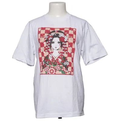 T-shirt (White, Multicolored) from Japan Shine Cotton