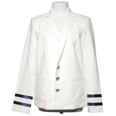 Blazer (Hvid, Blå) fra Fiora Blue Elastan, Polyester, Viscose