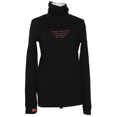 Rollkragenpullover (Schwarz) von Mons Royale Merinowolle