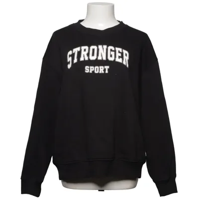 Sweatshirt (Zwart) van Stronger Katoen, Polyester