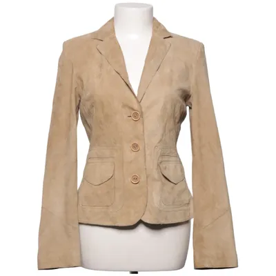 Leather blazer (Beige) from Ashley Brooke Acetate, Leather