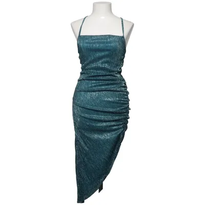 Cocktail dress (Blue) from PrettyLittleThing Metallic fiber, Polyester