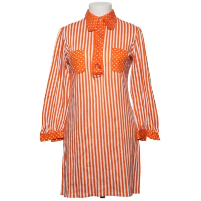 Shirt dress (Orange, White) from Seidensticker