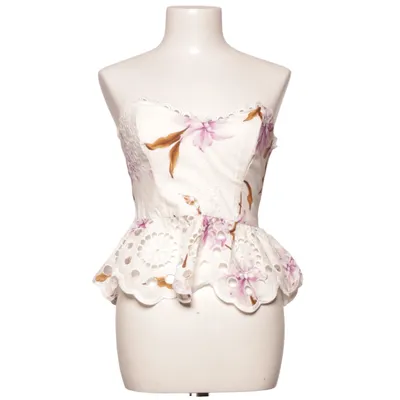 Peplumtopp (Vit, Lila) från Bardot Bomull, Polyester