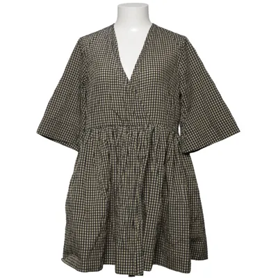 Dress (Black, Beige) from Ganni Organic cotton, Polyamide, Recycled polyester