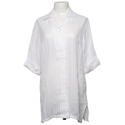 Kortærmet skjorte (Hvid) fra Plus Plus Polyester, Viscose