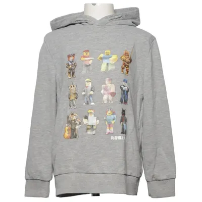 Huvtröja (Grå, Flerfärgad) från Roblox Bomull, Polyester