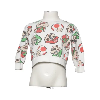 Sweatshirt (Wit, Meerkleurig) van Super Mario Katoen, Polyester
