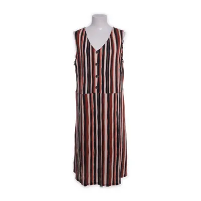 Jurk (Bruin, Zwart, Wit) van Laura Torelli Viscose, Elastaan