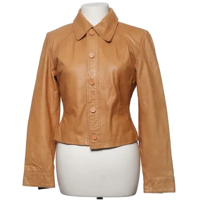 Leren jack (Bruin) van Roco Baroco Leer, Polyester