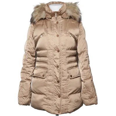 Vinterkappa (Beige) från Hallhuber Dun, Fjädrar, Päls, Polyester