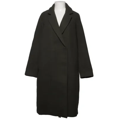 Frakke (Grøn) fra H&M Polyester, Uld
