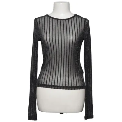 Top (Striped Glittery Long Sleeve Top) from Hannalicious x NA-KD Elastane, Metallic fiber, Polyamide