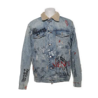 Gevoerde spijkerjas (Blauw) van Zara Katoen, Polyester