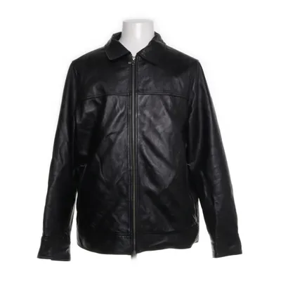 Läderjacka (Svart) från Dressmann Skinn, Bomull, Polyester