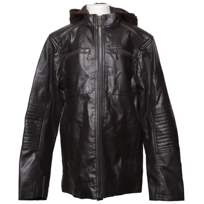 Jacket (Brown) from Urban Republic Cotton, Polyester, Polyurethane, Viscose
