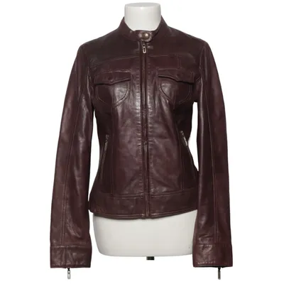 Læderjakke (Lilla) fra ESPRIT Collection Læder, Polyester