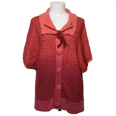 Cardigan (Rød) fra Kriss Akryl, Bomuld, Mohair, Uld