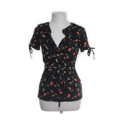Top (Black, Multicolored) from Uttam Boutique Polyester