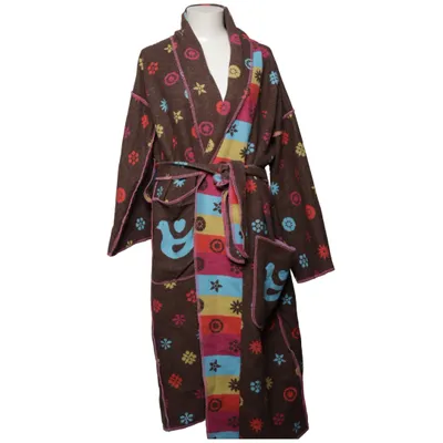Bathrobe (Brown, Multicolored) from David Fussenegger Acrylic, Cotton, Viscose