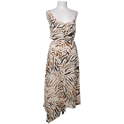 Jurk (Beige, Bruin, Zwart) van Stradivarius Linnen, Viscose