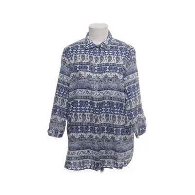 Korte mouwen shirt (Wit, Blauw) van Eterna Katoen