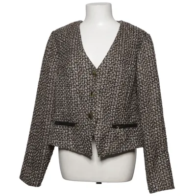 Blazer (Sort, Brun, Hvid) fra Created by Chic Akryl, Metallfiber, Polyester