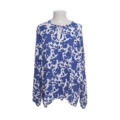 Pussy bow blouse (Blue, White) from Pernilla Wahlgren Viscose