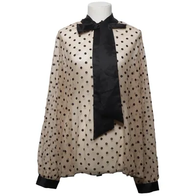 Sløjfebluse (Beige, Sort) fra Tezenis