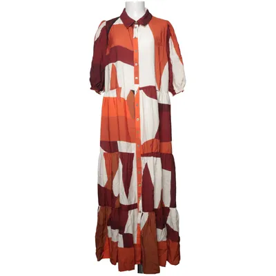 Skjortekjole (Orange, Rød, Flerfarvet) fra Kriss Polyamid, Viscose